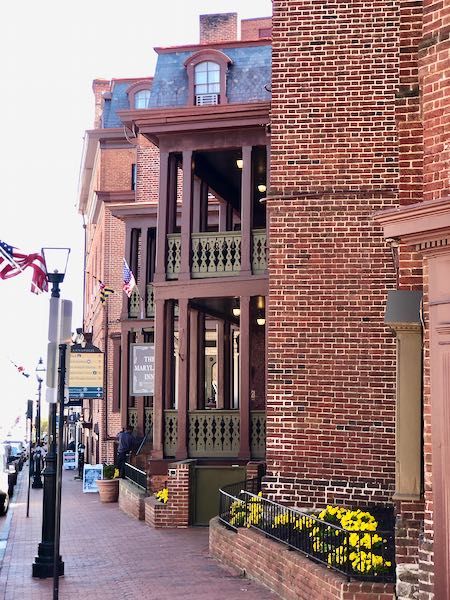 Brick street in Annapolis, Maryland